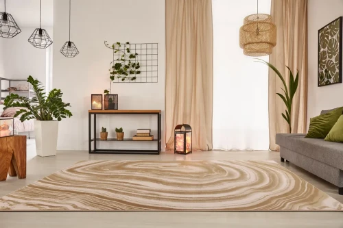 Dywan wełniany Agnella Isfahan Almo jasny beż w aranżacji