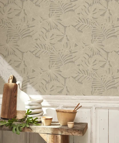 Tapeta beżowa do kuchni Casadeco Vegetals 86431441 Granada.webp