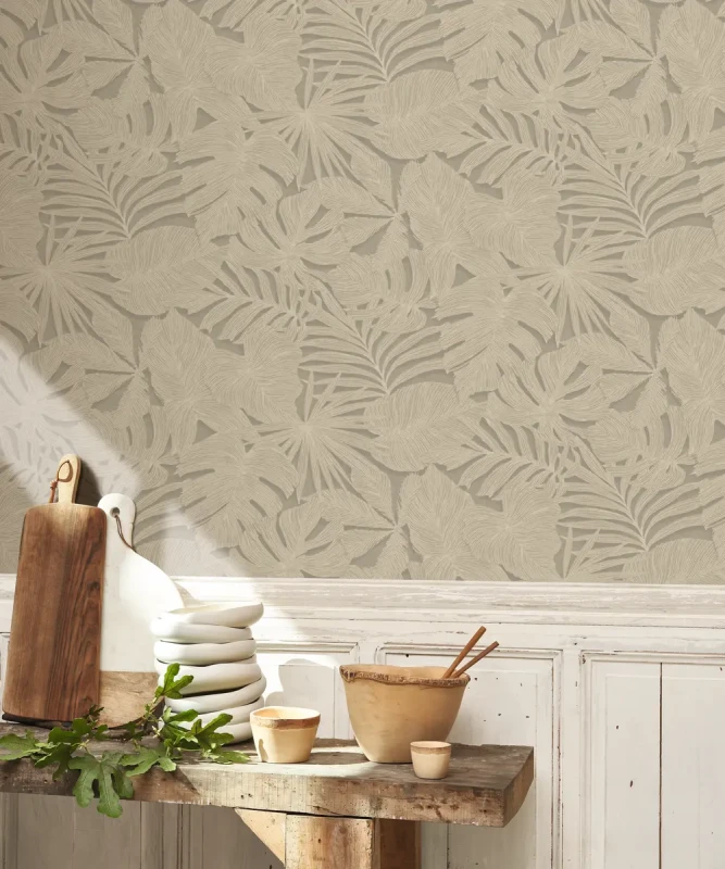 Tapeta beżowa do kuchni Casadeco Vegetals 86431441 Granada.webp