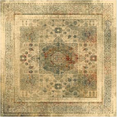 Dywan wełniany kwadrat Dywilan Omega Mamluk krem