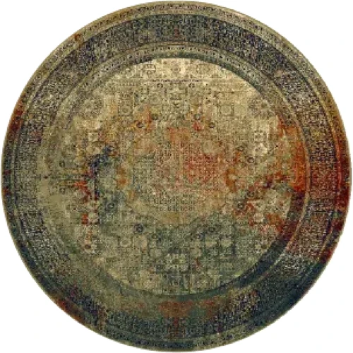 Dywan wełniany okrągły Dywilan Omega Mamluk szmaragd