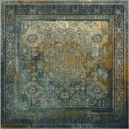Dywan wełniany kwadrat Dywilan Omega Mamluk dark blue