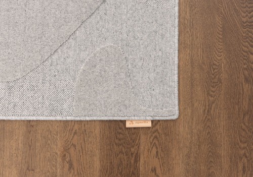 Dywan wełniany Agnella Ladnini Morphic Botanica jasny szary dywanywitek (9)