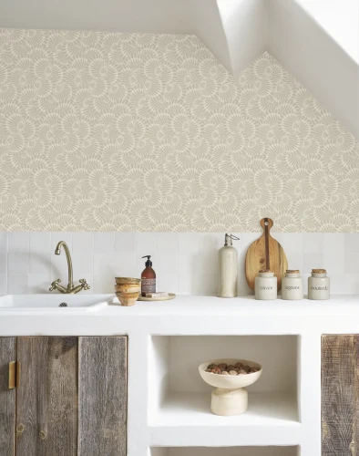 Tapeta morska do kuchni Tapeta nadmorski styl Casadeco Seaside 201481616 Saint Malo