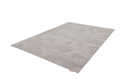 Dywan wełniany Agnella Ladnini Morphic Botanica szary - zdjęcie pod kątem