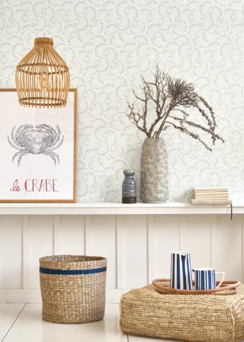 Tapeta w stylu nadmorskim do salonu Casadeco Seaside 201486161 Saint Malo