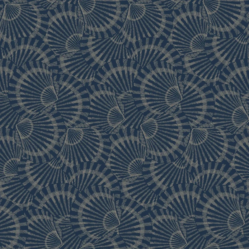 Tapeta w stylu art deco z motywem muszli Casadeco Seaside 201486909 Saint Malo