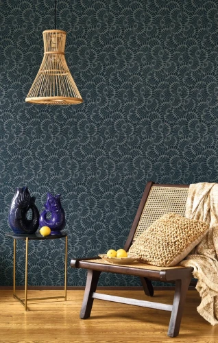 Tapeta granatowa do salonu Casadeco Seaside 201486909 Saint Malo