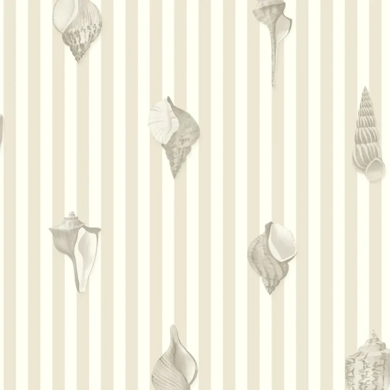 Tapeta marynistyczna muszle Casadeco Seaside 201521313 Noirmoutier.webp
