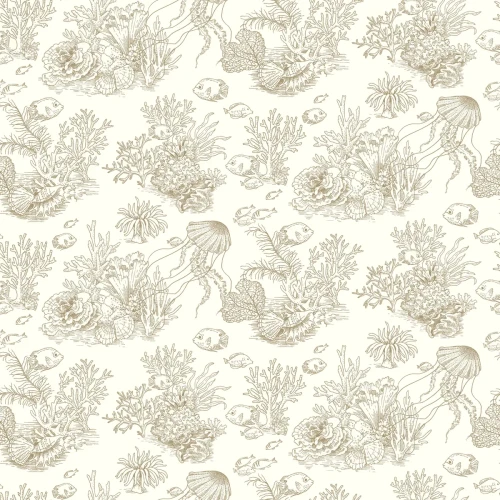 Tapeta z motywem rafy koralowej Casadeco Seaside 201471515 Cote Sauvage