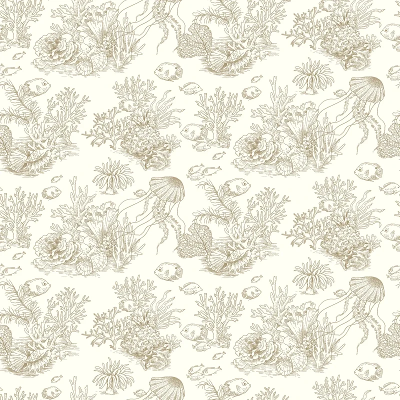 Tapeta z motywem rafy koralowej Casadeco Seaside 201471515 Cote Sauvage