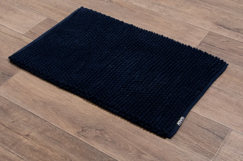 Dywanik łazienkowy Javo Premium granatowy - rzut z boku
