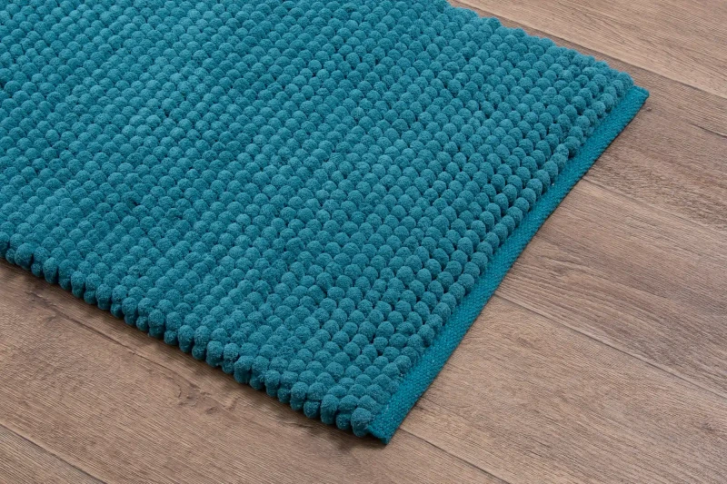 Dywanik łazienkowy Javo Premium turkusowy - rzut z boku