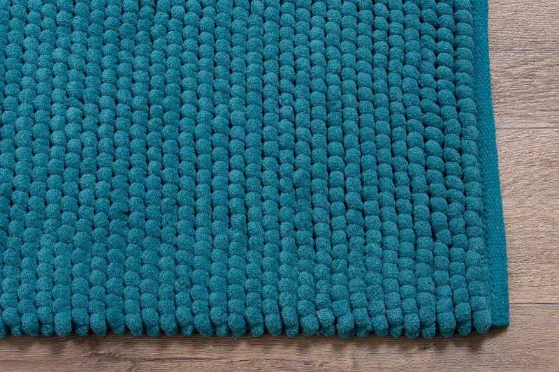 Dywanik łazienkowy Javo Premium turkusowy - brzeg