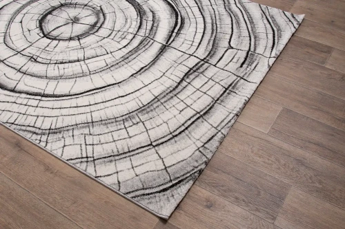 Dywan nowoczesny 3d Dywilan Luna Wood grey - widok z ukosa