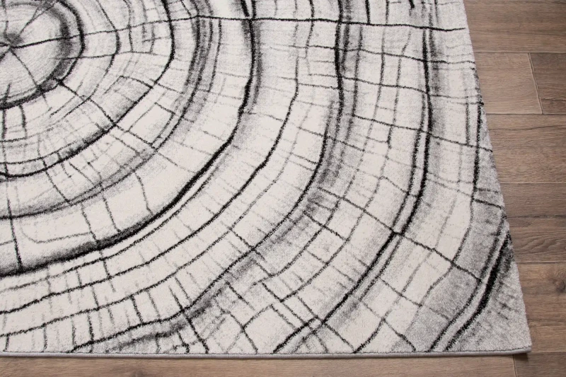 Dywan nowoczesny 3d Dywilan Luna Wood grey - róg