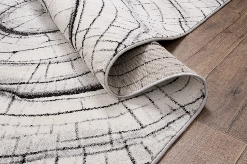 Dywan nowoczesny 3d Dywilan Luna Wood grey - bok