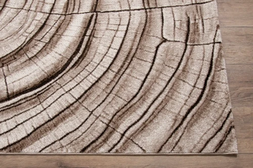 Dywan nowoczesny 3d Dywilan Luna Wood beżowy - róg