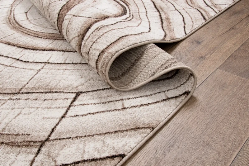 Dywan nowoczesny 3d Dywilan Luna Wood beżowy - bok