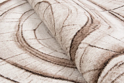 Dywan nowoczesny 3d Dywilan Luna Wood beżowy - runo