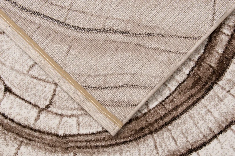 Dywan nowoczesny 3d Dywilan Luna Wood beżowy - spód