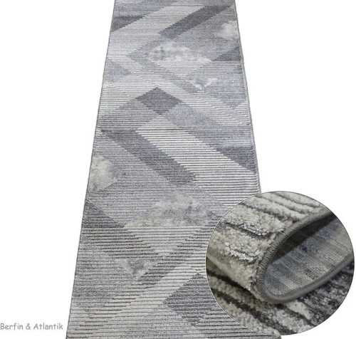 Przybliżenie runa chodnika nowoczesnego Marvel 7602 szary