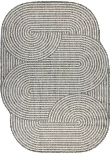 Dywan Indoor and Outdoor Organic 1835 sizal Geometryczny ecru / szary