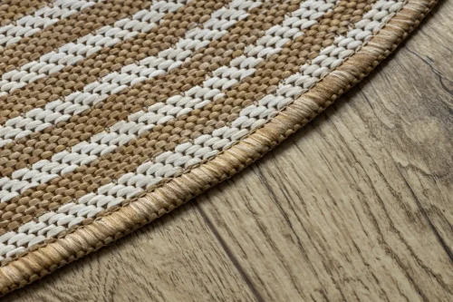 Dywan z obszyciem Organic 1835 sizal Geometryczny ecru/naturalny