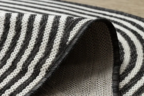 Dywan z płaskim runem  Organic 1835 sizal Geometryczny ecru/czarny