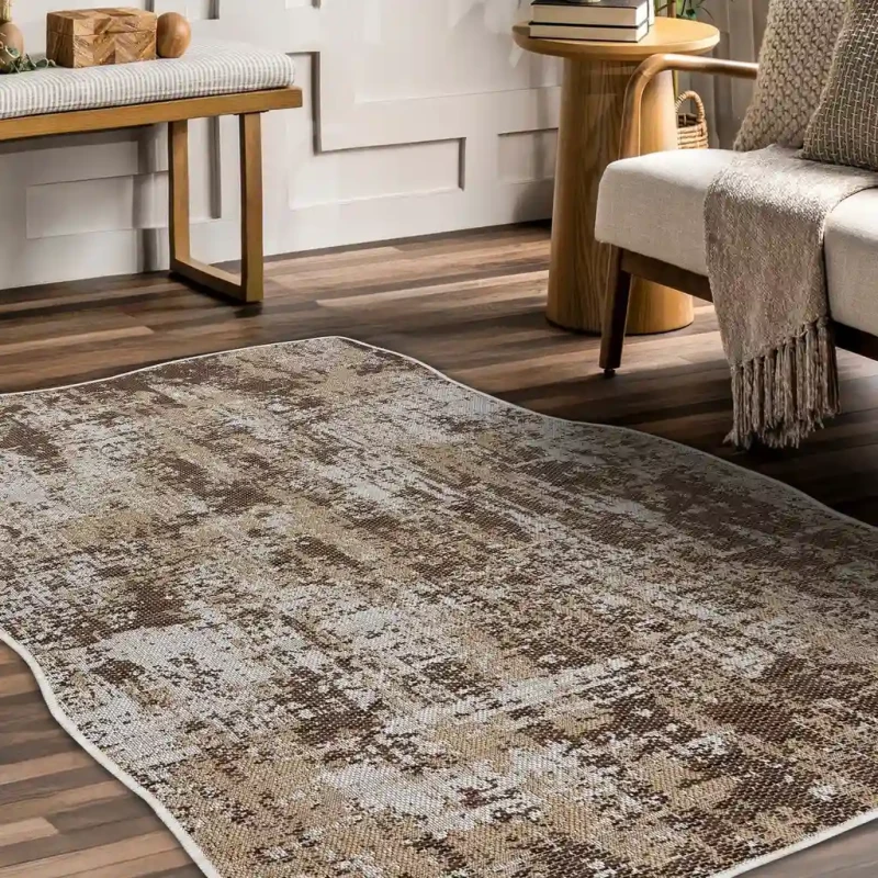 Dywan płaskotkany do salonu 2755 sizal Organic Abstrakcja ecru / naturalny