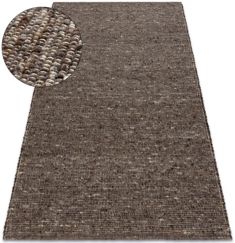 Dywan wełniany Nepal 2100 natural brąz - rzut ukośny