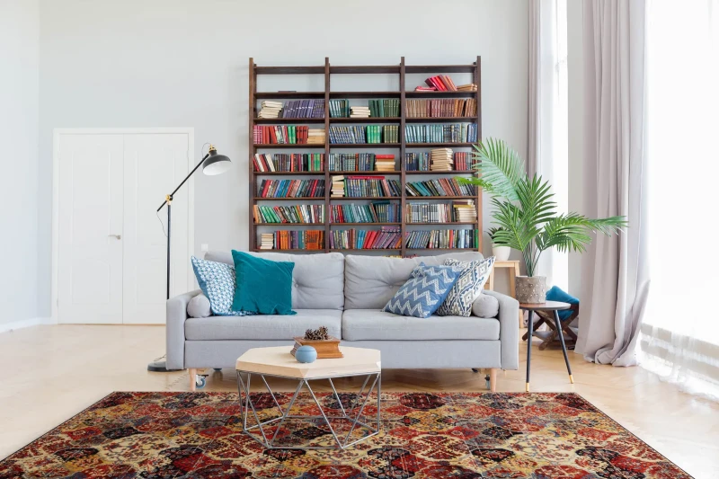 Dywan tradycyjny FD Optimal Vivina rubin w salonie