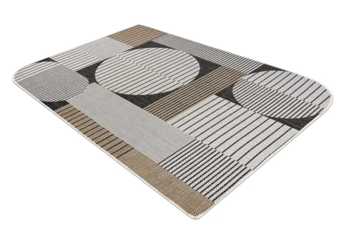Dywan Indoor and Outdoor Organic 2769 sizal Geometryczny ecru /czarny