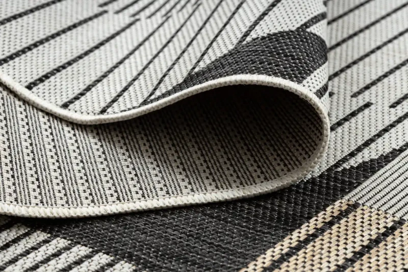 Dywan z płaskim runem  Organic 2769 sizal Geometryczny ecru/czarny