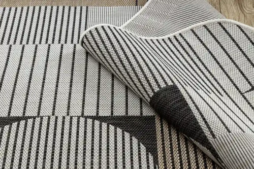 Dywan sznurkowy Organic 2769 sizal Geometryczny ecru/czarny