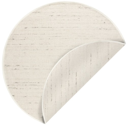 Dywan okrągły dwustronny wełniany Nepal 2100 natural biało-szary