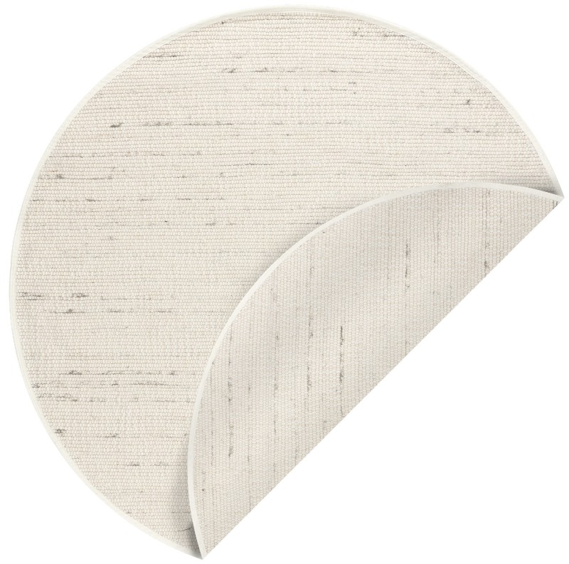 Dywan okrągły dwustronny wełniany Nepal 2100 natural biało-szary