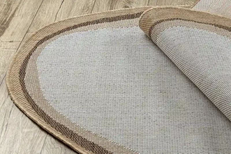 Dywan z obszyciem Organic 2125 sizal Kamień ecru / naturalny