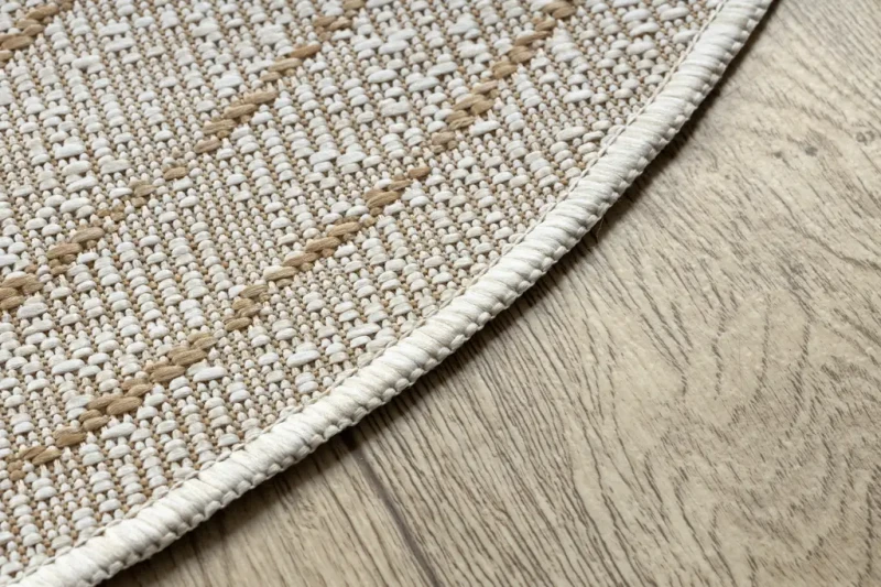 Dywan z obszyciem Organic 2743 sizal Kamień ecru /naturalny