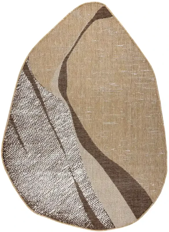 Dywan nieregularny Organic 2739 Sizal Kamień naturalny/ecru  