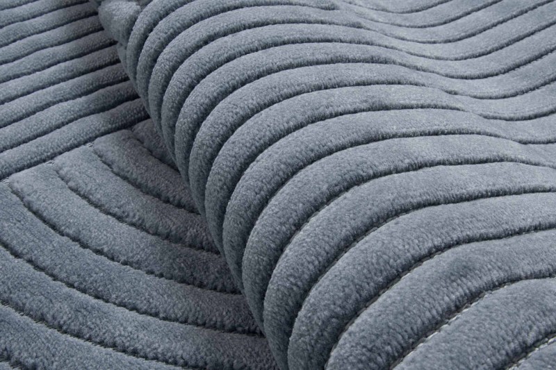 Runo dywanu art deco 3d Dywilan Juno 4 D801AZ denim