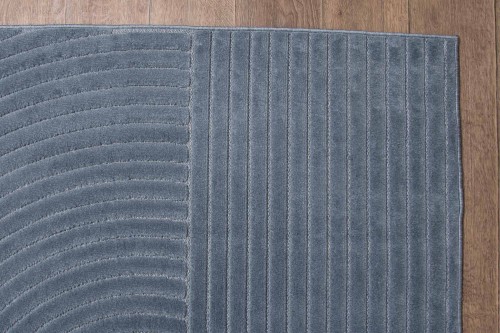 Obszycie dywanu art deco 3d Dywilan Juno 4 D801AZ denim