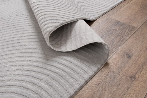 Bok szarego dywanu art deco Anett E409AT