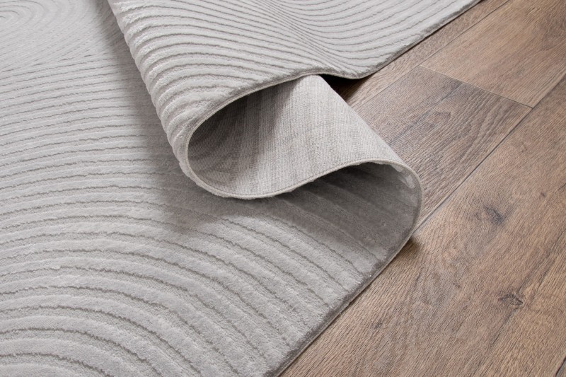 Bok szarego dywanu art deco Anett E409AT