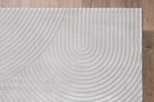 Runo 3d  szarego dywanu art deco Anett E409AT