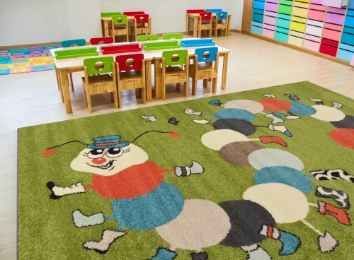 Dywan dziecięcy FD Funky Top Iwo kiwi w sali przedszkolnej