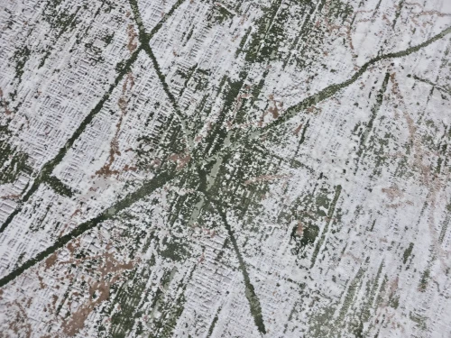 Runo dywanu nowoczesnego abstrakcja Exclusive 339 kremowo-zielonego