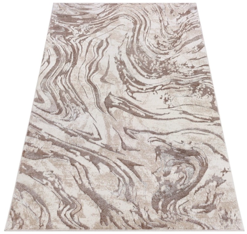 Rzut ukośny beżowego dywanu Como NR22A