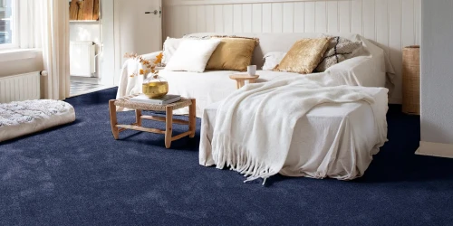 Wykładzina dywanowa do salonu AW Illusion 73 ciemnoniebieska