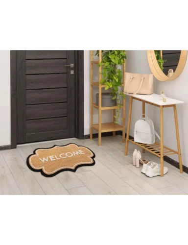 Wycieraczka Kokos Printed Shape Welcome prze wejściem